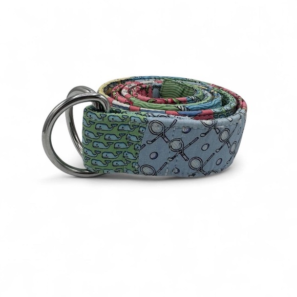 Vineyard Vines Double D Ring Loop Belt Patchwork Coastal Preppy medium - Picture 1 of 7